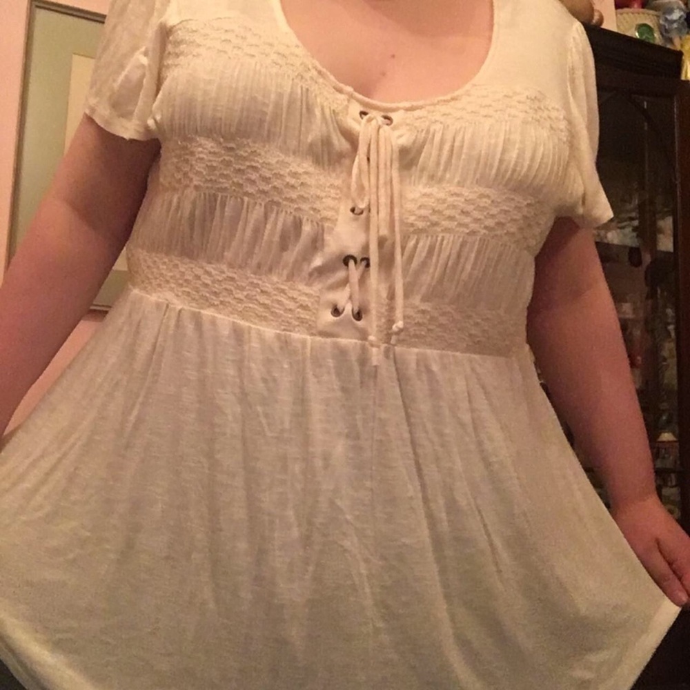 Maurice’s Lace-up Peasant Blouse